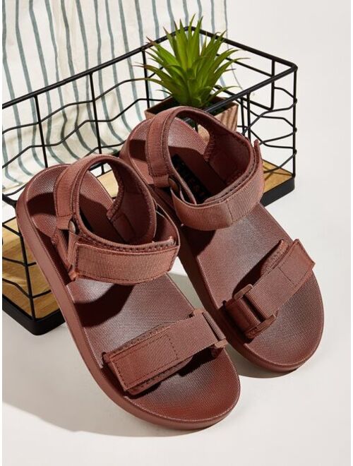 Shein Minimalist Ankle Strap Velcro Strap Sandals