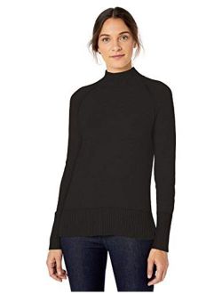 Amazon Brand - Lark & Ro Women's Rib Detail Mock Neck Sweater