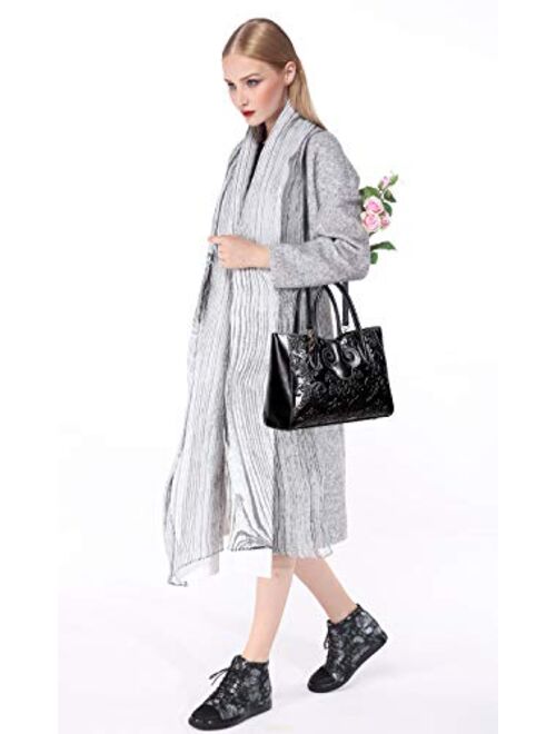 PIJUSHI Floral Handbags For Women Designer Handbag Top Handle Shoulder Bags For Ladies