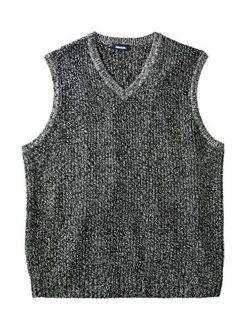 KingSize Men's Big and Tall Shaker Knit V-Neck Sweater Vest
