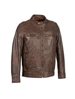 Milwaukee Leather SFM1865 Men's Black Classic Leather Jacket with Zipper Closure