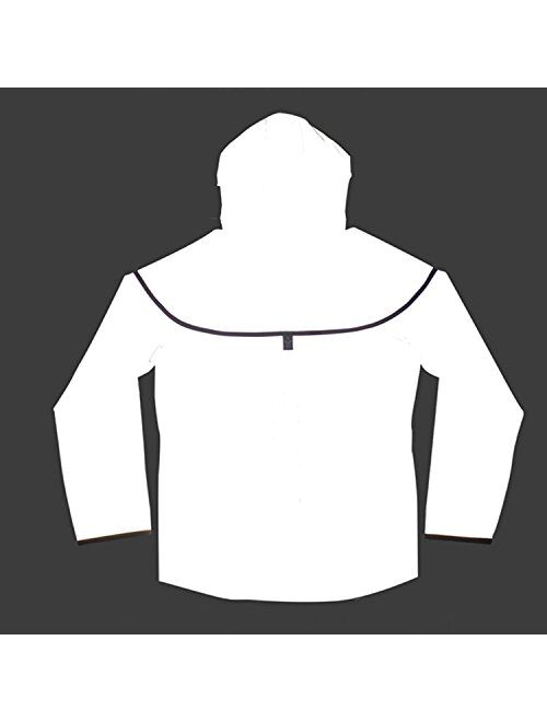 Edgogvl Men's Outwear 3M Reflective Zipper Hooded Windbreaker Lightweight Running Jacket