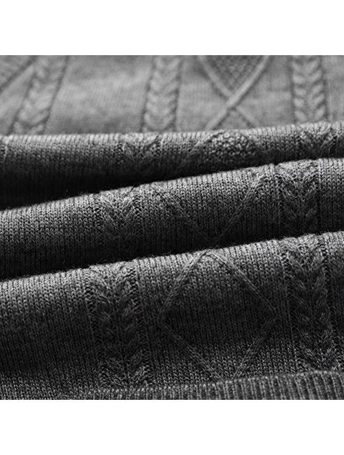 Zicac Men's Argyle Sweater Vest V-Neck Sleeveless Cable Knit Pullover Sweater Vest