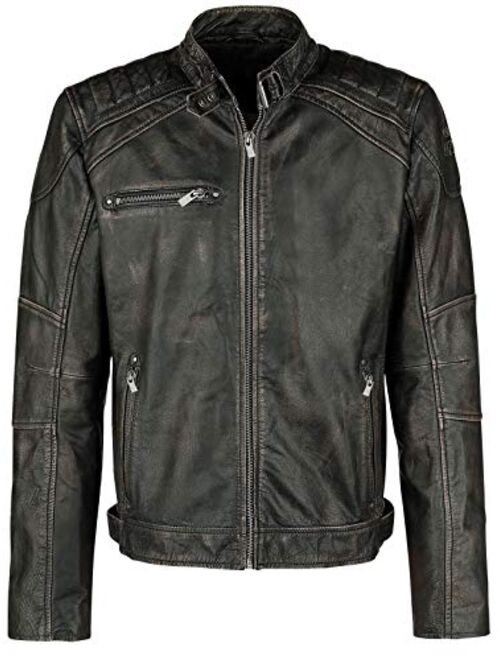 Mens Vintage Brando Biker Cafe Racer Motorcycle Leather Jacket Collection