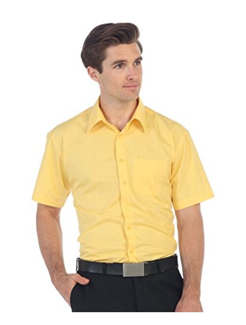 Gioberti Men's Short Sleeve Solid Dress Shirt