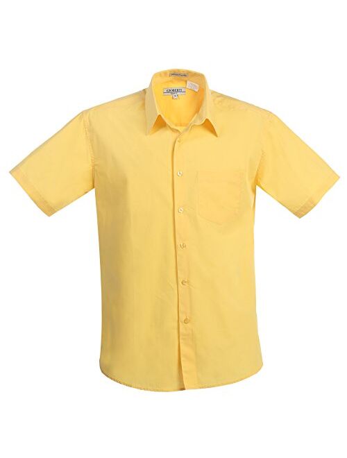 Gioberti Men's Short Sleeve Solid Dress Shirt