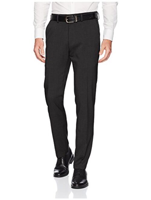 Kenneth Cole REACTION Men's Stretch Heather Tic Slim Fit Flat Front Dress Pant
