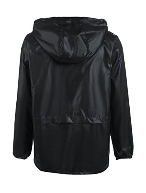 COOFANDY Men's Packable Rain Jacket Outdoor Waterproof Hooded Lightweight Classic Cycling Raincoat