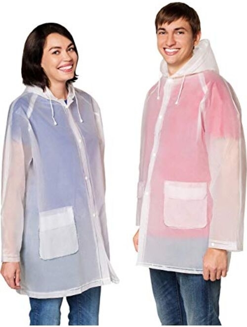 Leger sport Rain Poncho Jacket (1 2 6 10 Pack) Men's Women's Raincoat Ventilation Anti Odor Two Pockets & Hood