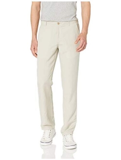 Men's Slim-fit Flat-Front Linen Pant