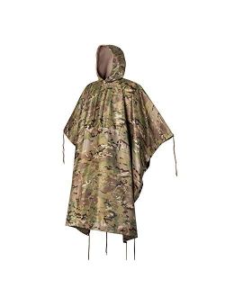 ACT FIRE Military Army Tactical Poncho W/P20000mm Military Grade Waterproof Material
