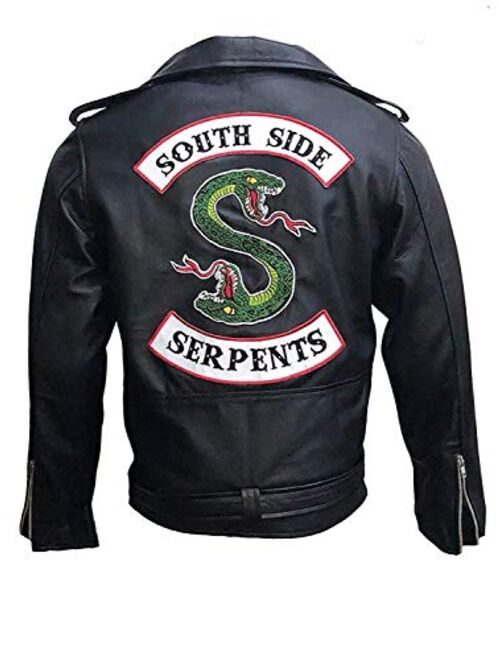 Men's Black Faux Leather Slim Fit Jacket