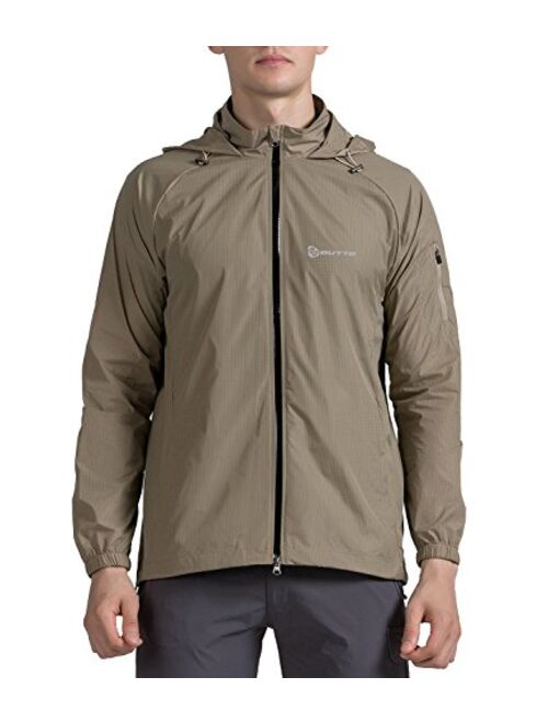 Outto Mens Lightweight Jacket Rain Resistant UV Protection Quick Drying Windproof Skin Coat
