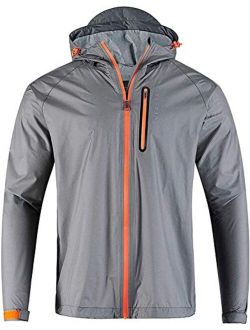 Rain Suit Gear Coat for Men Waterproof Hooded Rainwear Jacket & Trouser