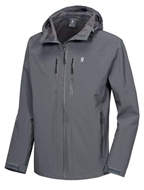 Little Donkey Andy Men's Waterproof Shell Jacket Breathable Hooded Rain Coat for Hiking