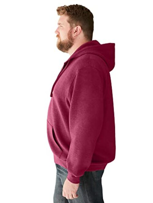 KingSize Men's Big and Tall Fleece Zip-Front Hoodie