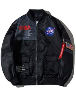 INVACHI Mens Bomber Jacket Slim Fit Lightweight Outdoor Sportswear Windbreaker Flight Varsity Jacket Coat