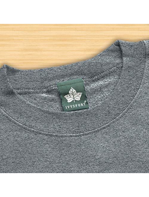 Ivysport Crewneck Sweatshirt, Cotton/Poly Blend, Heritage Logo Grey, NCAA Colleges and Universities