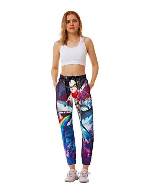 Loveternal Men Women 3D Digital Print Graphric Cool Joggers Casual Pants Sports Sweatpants