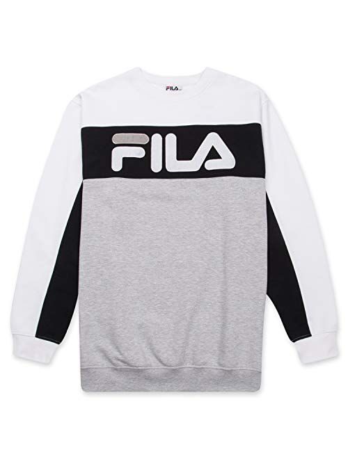 Fila Sweatshirt For Men Big And Tall French Terry Crewneck Sweatshirt FILA Logo