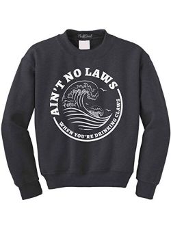 NuffSaid Ain't No Laws When You're Drinking Claws Sweatshirt - Funny Unisex Hard Seltzer Crewneck