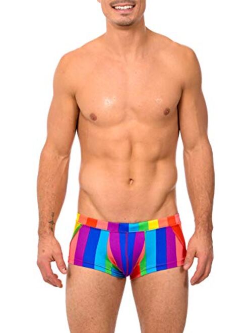 Gary Majdell Sport Mens New Solid Hot Body Boxer Swimsuit 