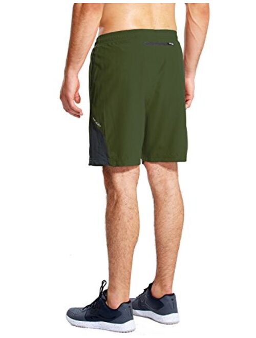 BALEAF Men's 7'' Athletic Running Shorts Quick Dry Mesh Liner Back Zip Pocket