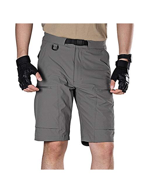 FREE SOLDIER Men's Lightweight Breathable Quick Dry Tactical Shorts Hiking Cargo Shorts Nylon Spandex