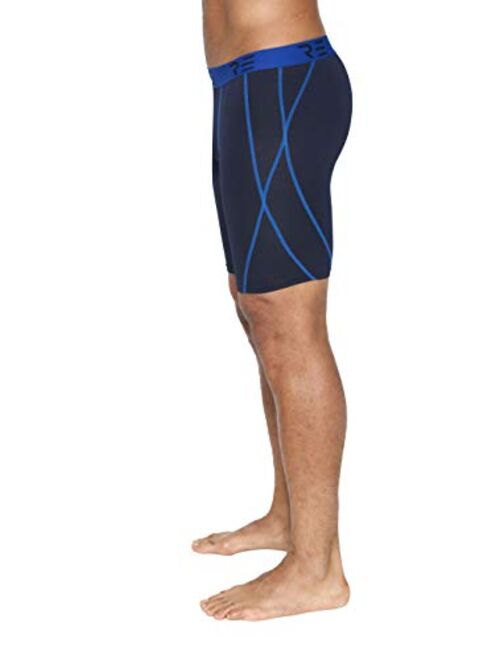 Real Essentials 5 Pack Mens Compression Shorts Men Quick Dry Performance Athletic Shorts