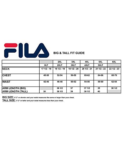 Fila Mens Jackets Outerwear Big and Tall Track Jacket Retro Jackets for Men