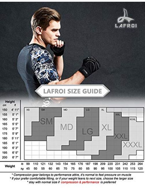 LAFROI Men's Short Sleeve UPF 50+ Baselayer Skins Compression Rash Guard