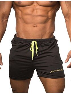 Jed North Men's Fitted Shorts Bodybuilding Workout Gym Running Tight Lifting Shorts