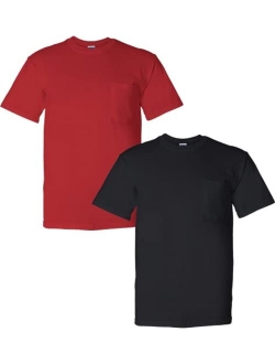 Men's DryBlend Workwear T-Shirts with Pocket, 2-Pack