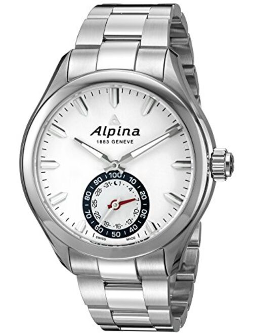 Alpina Men's AL-285S5AQ6B Horological Smart Analog Display Swiss Quartz Silver Watch
