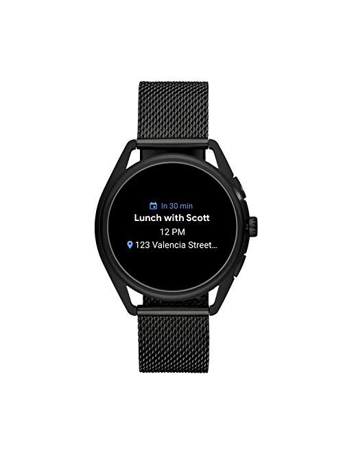 Emporio Armani Men's Smartwatch 2 Touchscreen Stainless Steel Mesh Smartwatch, Black-ART5019