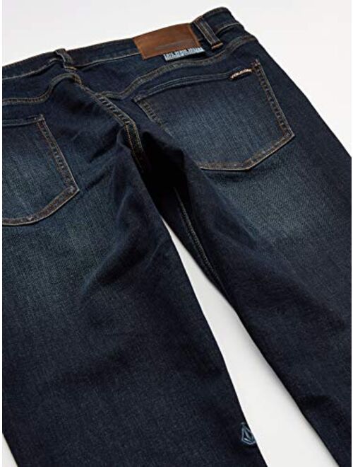 Volcom Men's Vorta Slim Fit Stretch Denim Jean, Vintage Blue, 32X32