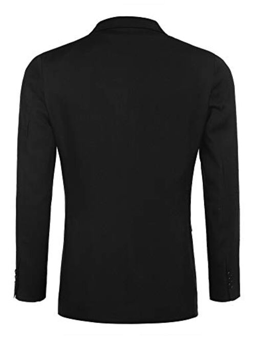 JINIDU Men's Casual SportsCoats Lightweight Suit Blazer Jackets One Button