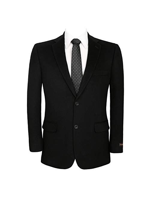 P&L Men's Premium Wool Blend Business Blazer Dress Suit Jacket