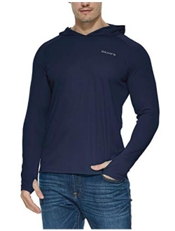Men's UPF 50  Sun Protection Athletic Hoodie Long Sleeve Performance SPF/UV Outdoor Recreation Thumbholes Shirt