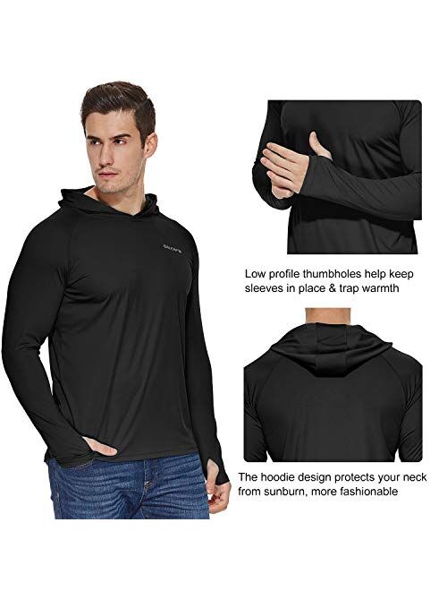 Buy BALEAF Men's UPF 50+ Sun Protection Athletic Hoodie Long Sleeve  Performance SPF/UV Outdoor Recreation Thumbholes Shirt online