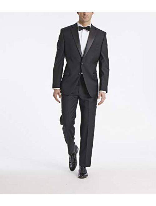 Calvin Klein Men's Modern Fit 100% Wool Tuxedo Suit Separates - Custom Jacket & Pant Size Selection