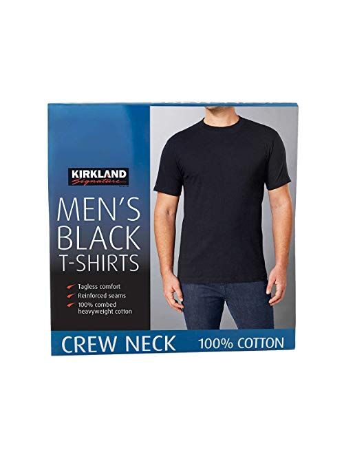 Kirkland Signature Men's Crew Neck Tee 100% Combed Heavyweight Cotton T-Shirts (Pack of 6)