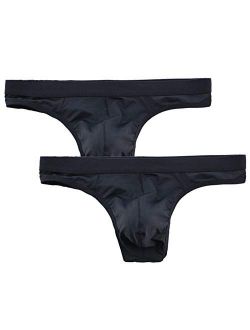 Summer Code Men's Thong Underwear Elastic Micro Mesh Bikini Briefs