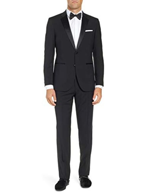Adam Baker Men's Classic & Slim Fit Two-Piece Formal Tuxedo Suit - Available in Many Sizes & Colors