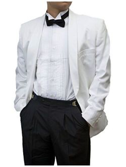 Broadway Tuxmakers Men's Adjustable Black Tuxedo Pants with Satin Stripe