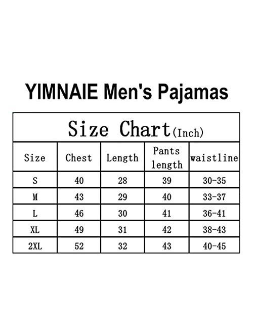 YIMANIE Mens Satin Pajamas Set Classic Sleepwear Loungewear