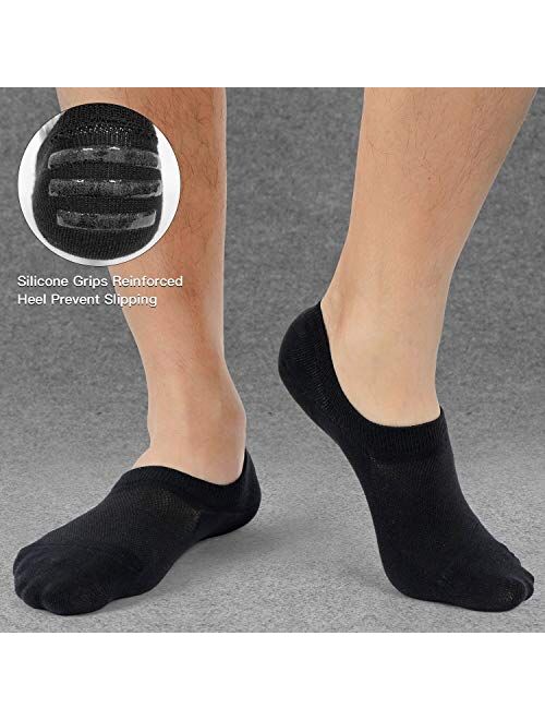 Closemate No Show Socks 6 Pairs Non Slip Cotton Low Cut Invisible Casual Socks for Men & Women