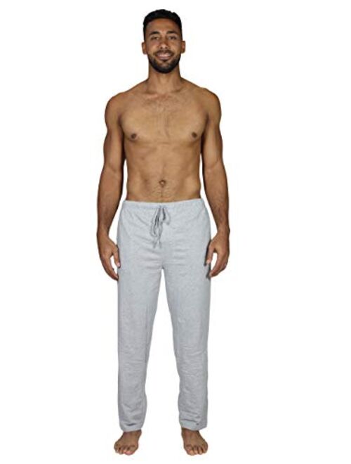 3 Pack: Mens Pajama Pants - Mens Knit Cotton Flannel Plaid Lounge Bottoms S-3XL