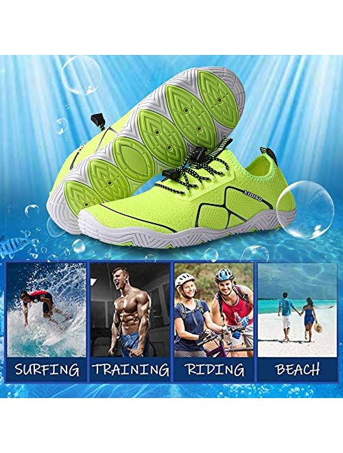 XIDISO Mens Womens Water Shoes Quick Dry Barefoot for Swim Diving Surf Aqua Sports Pool Beach Walking Yoga