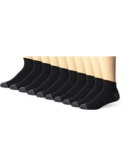 Men's 10-Pack Cotton Half Cushioned Ankle Socks